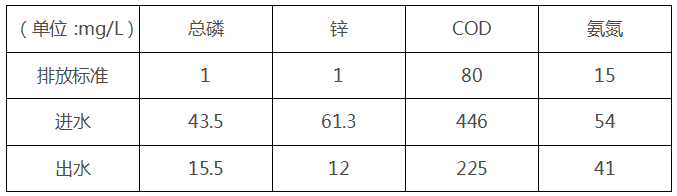 工業(yè)重金屬?gòu)U水處理前效果